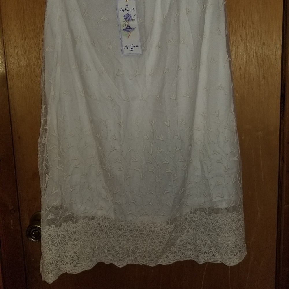 April Cornell Tulips Ladies Skirt in Ecru